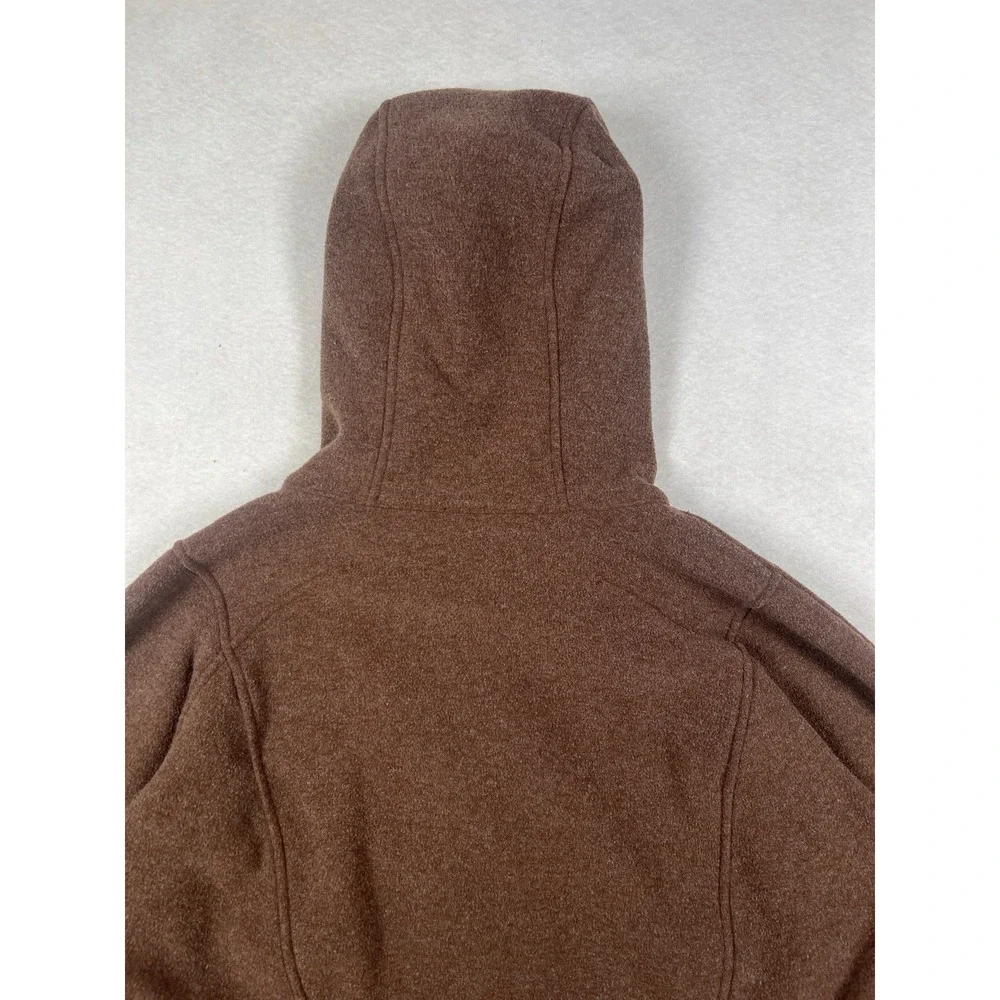 Lululemon Looped Terry Fleece Half-Zip Hoodie Sweatshirt Womens Sz 4 Java Active - Picture 7 of 12